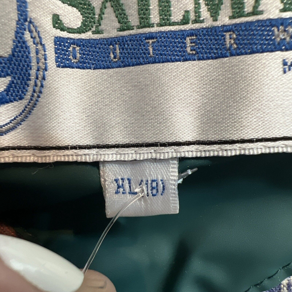 Sailmaker Womens Rain Jacket Youth 18 Green Full Zip Water Resistant Hood Lined - Picture 7 of 10